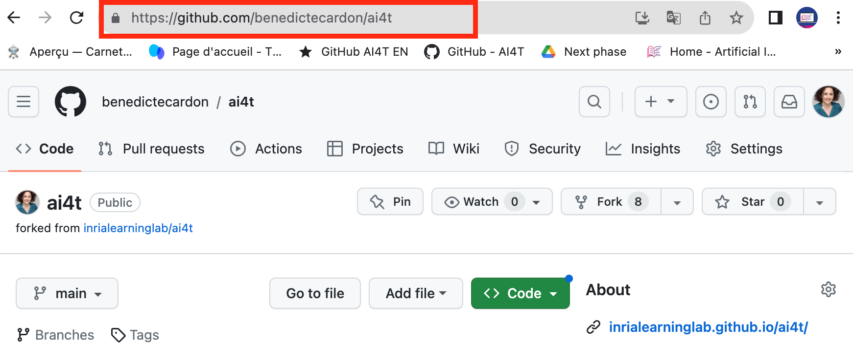 3.1.1. Step 1 - Forking the AI4T GitHub repository - Artificial ...