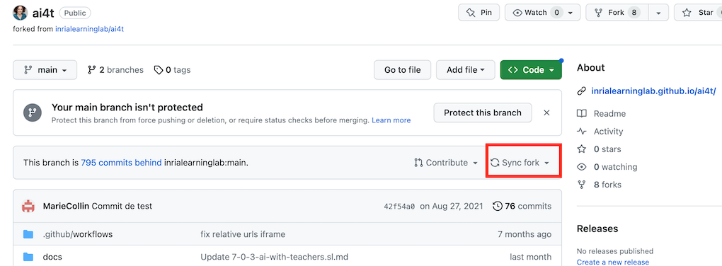 3.1.1. Step 1 - Forking the AI4T GitHub repository - Artificial ...